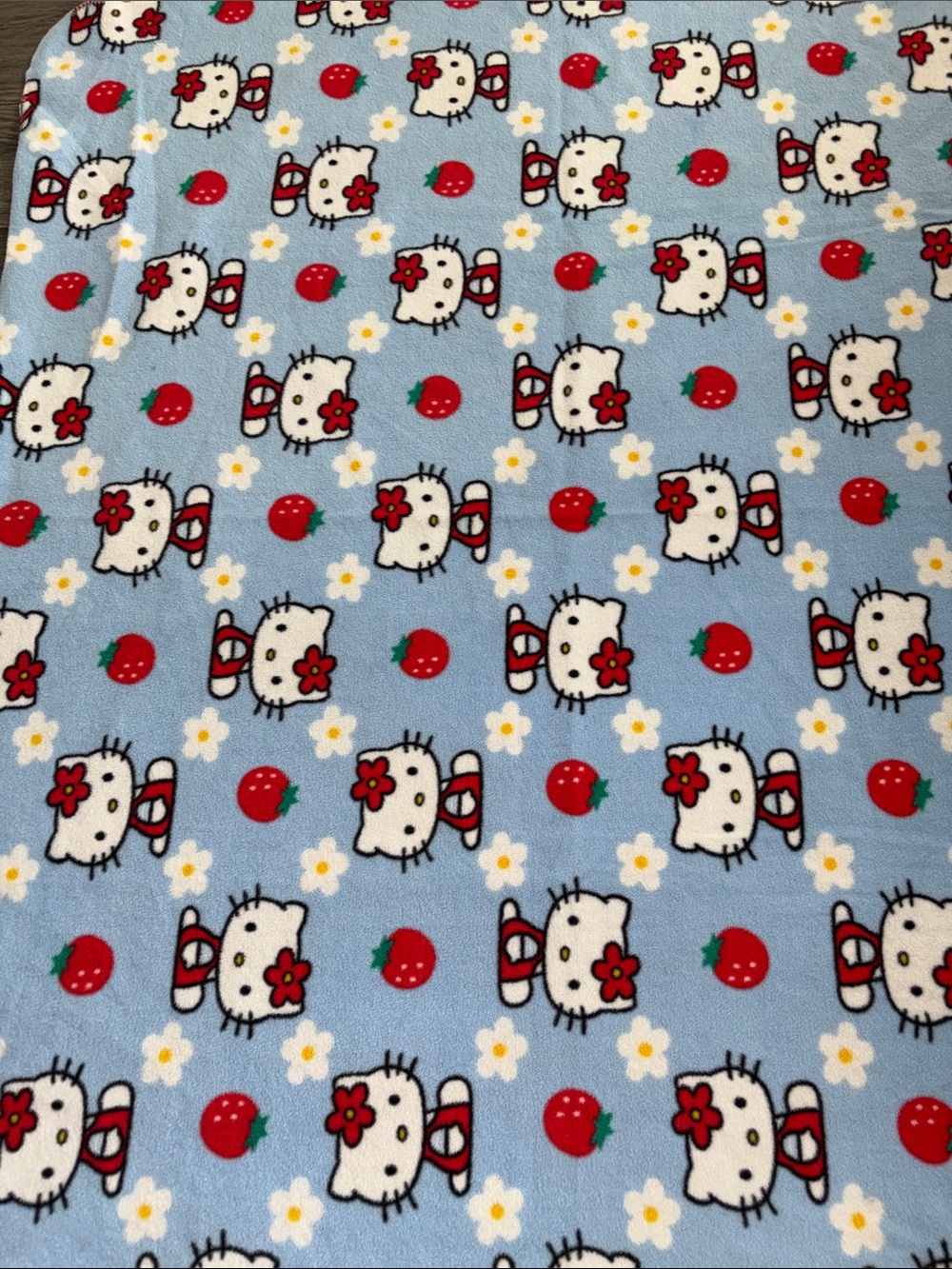 Hello Kitty Sanrio Strawberry Fleece Blanket